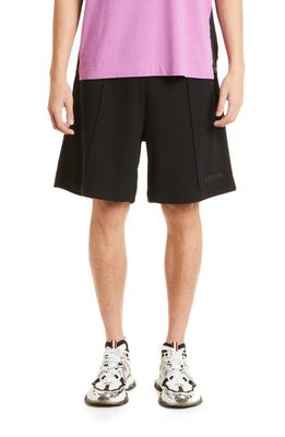 Moncler Cotton Jersey Logo Sweat Shorts in Black
