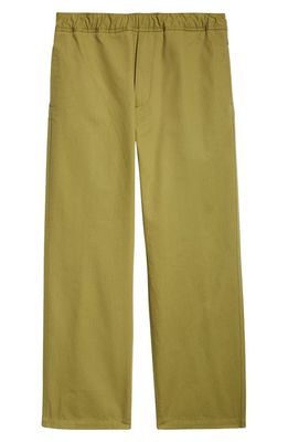 Moncler Cotton Sateen Sport Pants in Olive Amber