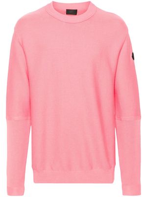 Moncler crew-neck cotton jumper - Pink