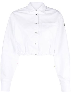 Moncler cropped buttoned shirt - White