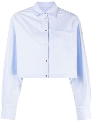 Moncler cropped cotton shirt - Blue