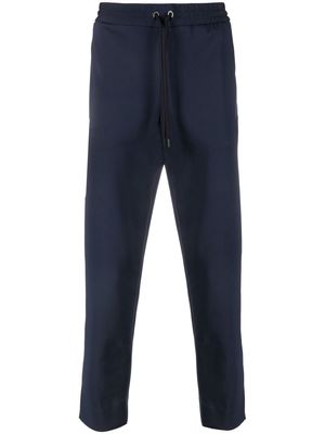 Moncler cropped track pants - Blue