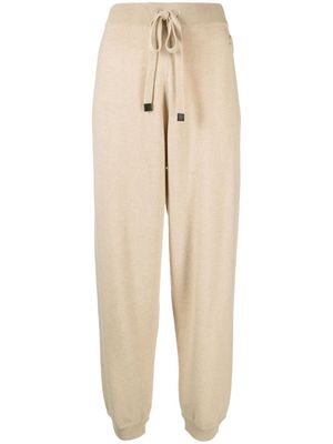 Moncler drawstring cashmere-blend track pants - Neutrals