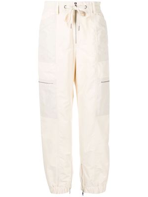 Moncler drawstring zip trousers - Neutrals