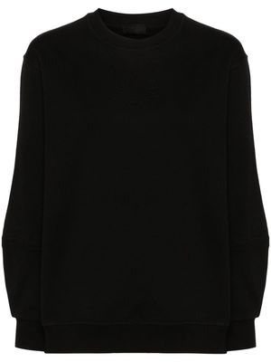 Moncler embossed-logo cotton sweatshirt - Black