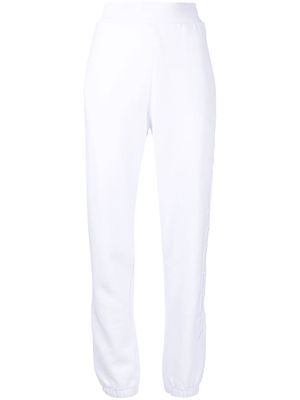 Moncler embossed-logo cotton track pants - White