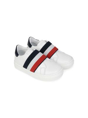 Moncler Enfant Alizee striped leather sneakers - White