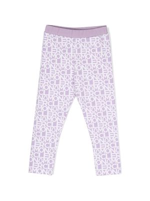 Moncler Enfant all-over logo-print tracksuit bottoms - Purple