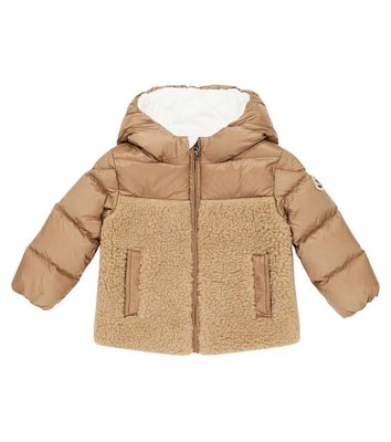 Moncler Enfant Baby Amin teddy-trimmed down jacket