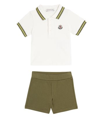 Moncler Enfant Baby cotton-blend T-shirt and shorts set