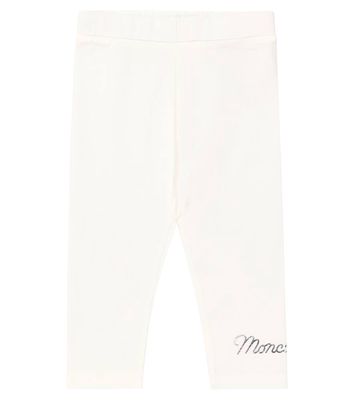 Moncler Enfant Baby logo cotton-blend leggings