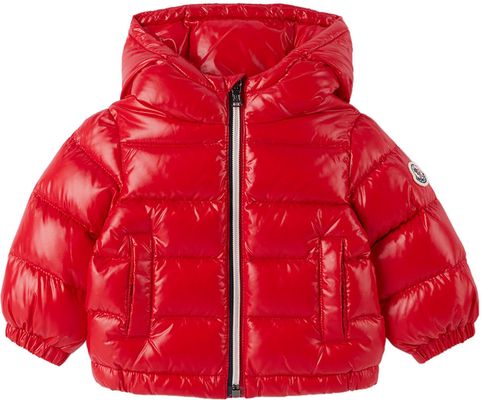 Moncler Enfant Baby Red Down New Aubert Jacket