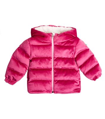 Moncler Enfant Baby velvet puffer jacket