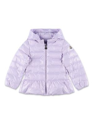 Moncler Enfant Blandine logo-appliqué puffer jacket - Purple