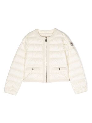 Moncler Enfant bouclé-trim padded jacket - Neutrals