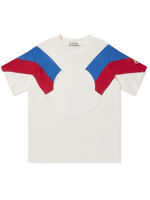 Moncler Enfant colour-block logo T-shirt - White