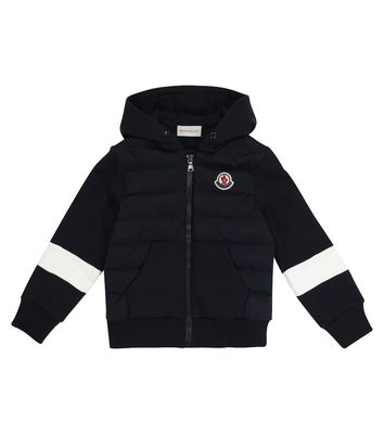 Moncler Enfant Cotton and quilted down hoodie