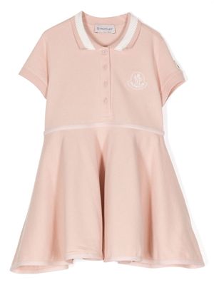 Moncler Enfant cotton polo shirt dress - Pink