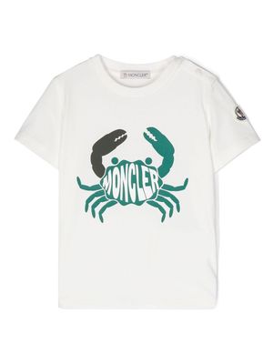 Moncler Enfant crab-print T-shirt - White