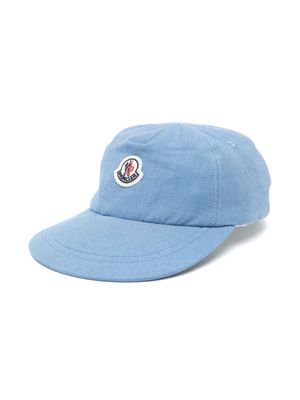 Moncler Enfant denim baseball cap - Blue