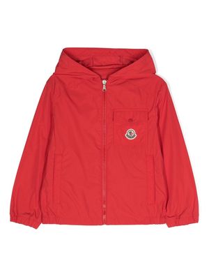 Moncler Enfant Ebo logo-print rain jacket - Red