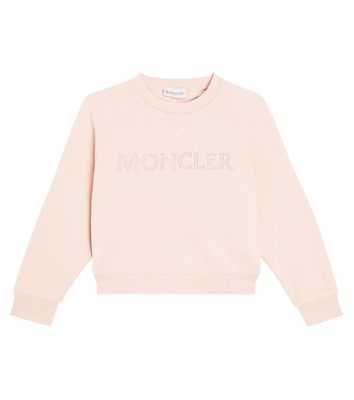 Moncler Enfant Embellished logo jersey sweatshirt