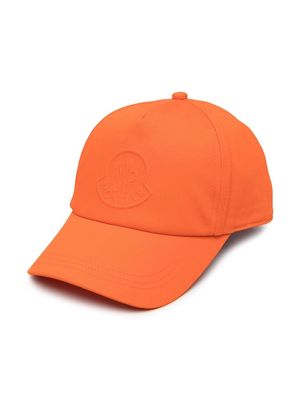 Moncler Enfant embossed-logo baseball cap - Orange