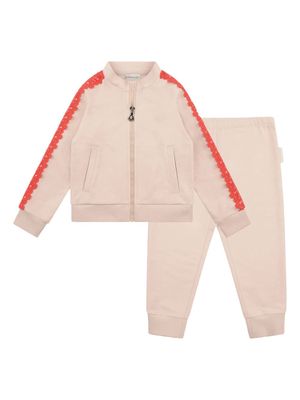 Moncler Enfant embroidered-edge jersey tracksuit - Pink