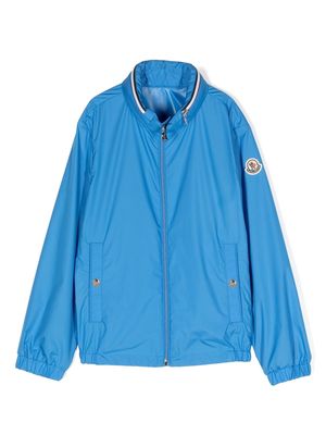 Moncler Enfant Farlak logo-patch hooded jacket - Blue
