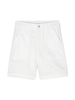 Moncler Enfant gabardine bermuda shorts - White