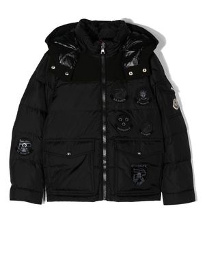 Moncler Enfant goose-down padded jacket - Black