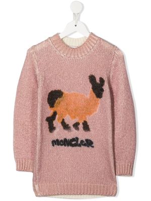 Moncler Enfant Graphic Knitted jumper dress - Pink
