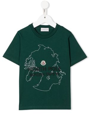 Moncler Enfant graphic-print cotton T-shirt - Green