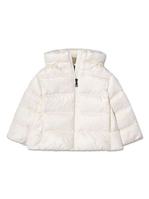 Moncler Enfant Irina logo-patch hooded padded jacket - Neutrals