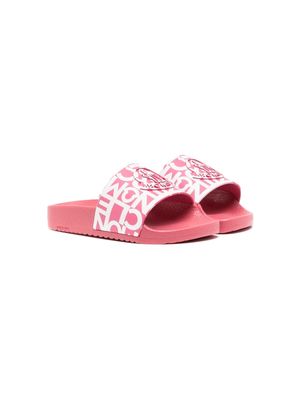 Moncler Enfant Jeanne logo-print slippers - Pink