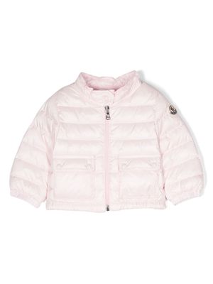 Moncler Enfant Lans logo-patch quilted jacket - Pink