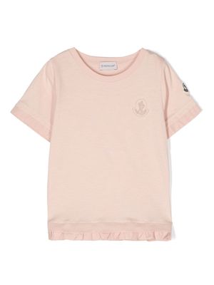 Moncler Enfant layered cotton T-shirt - Pink