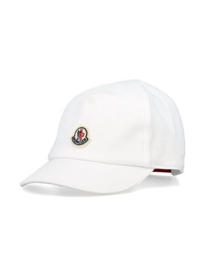 Moncler Enfant logo-appliqué baseball cap - White