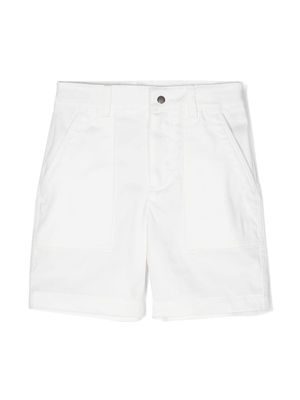 Moncler Enfant logo-appliqué shorts - White