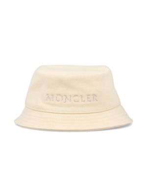 Moncler Enfant logo-embroidered bucket hat - Neutrals