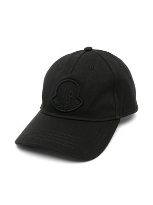 Moncler Enfant logo-embroidered cotton cap - Black