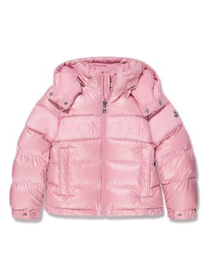 Moncler Enfant logo-embroidered padded jacket - Pink