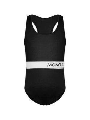 Moncler Enfant logo-embroidered racerback swimsuit - Grey