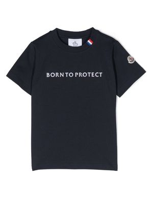 Moncler Enfant logo patch-detail cotton T-shirt - Blue