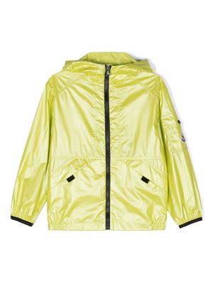 Moncler Enfant logo-patch hooded jacket - Green