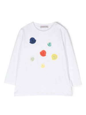 Moncler Enfant logo patch long-sleeve T-shirt - White