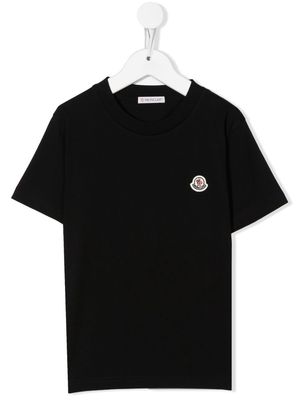 Moncler Enfant logo patch short-sleeve T-shirt - Black