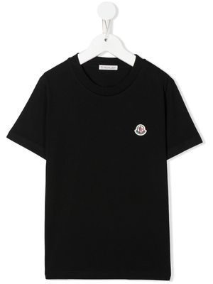 Moncler Enfant logo-patch short-sleeved T-shirt - Black