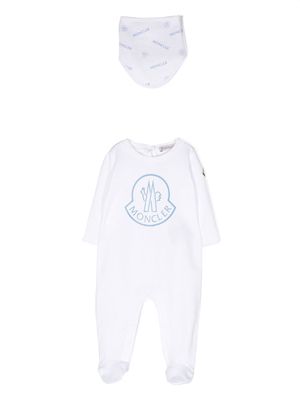 Moncler Enfant logo-print babygrow set - White