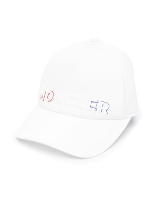 Moncler Enfant logo-print baseball cap - White